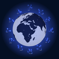 Set of Symbol Zodiac Sign. Vector Illustration.