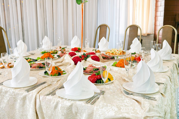 Wedding table setting
