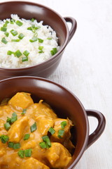Curry chicken and rice