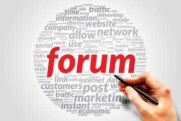 Forum business concept in word tag cloud