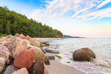 Fototapeta premium Coastal landscape of Baltic Sea at summer