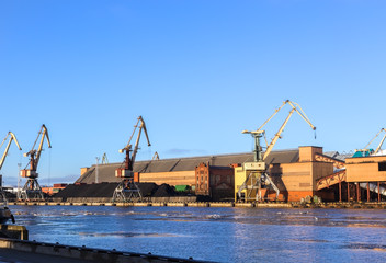 Fototapeta na wymiar Ventspils sea trading port