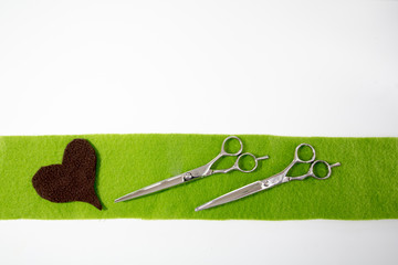Zwei Scheren mit Herz