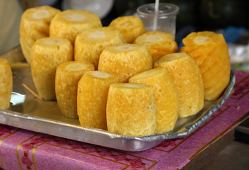 Ripe pineapple peeled