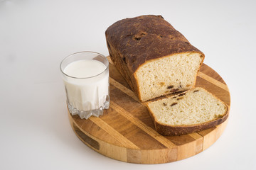 Bread and milk meal