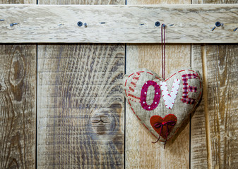 Handmade heart. Symbol of Love.