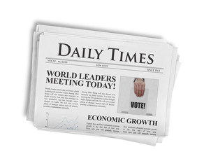 Daily times title on newspaper