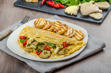 Rustic vegetarian omelette