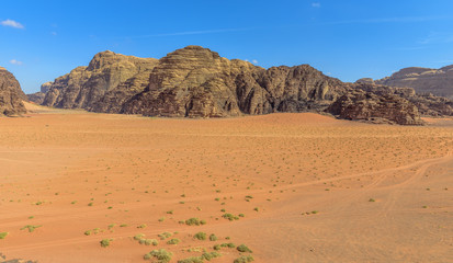 Fototapeta na wymiar Mountains of Wadi Rum desert