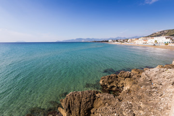 seacoast of old town Sperlonga, Lazio, Italy