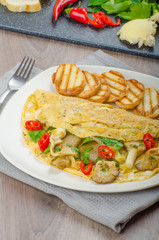 Rustic vegetarian omelette