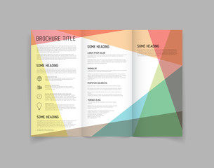 Modern Vector three fold brochure design template