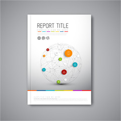 Modern Vector abstract brochure report design template
