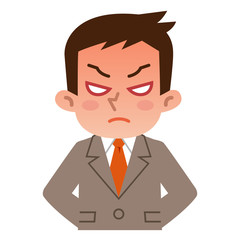 怒っている若いビジネスマン