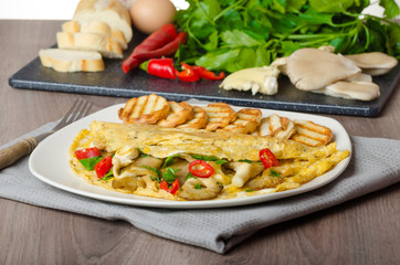 Rustic vegetarian omelette