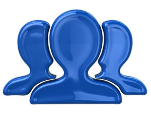 Blue user group icon