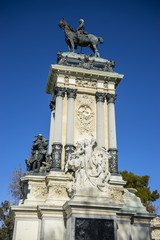Obraz premium Lake in Retiro park, Madrid Spain
