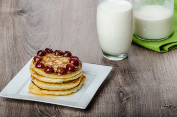 Home fluffy pancakes