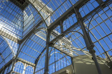 Crystal Palace in the Retiro park Madrid, Spain