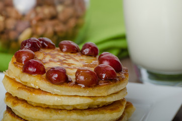Home fluffy pancakes