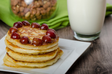 Home fluffy pancakes