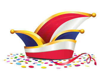 Faschingshut mit Konfetti