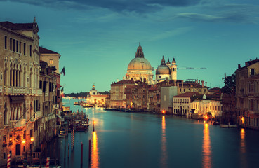 Naklejka na ściany i meble Grand Canal and Basilica Santa Maria della Salute, Venice, Italy