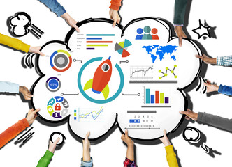 Start up Support Volunteer Innovation Global Business Concept