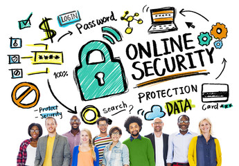 Online Security Protection Internet Safety People Concept