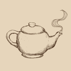 teapot drawn