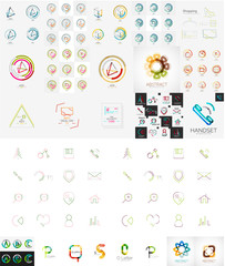 Fototapeta na wymiar Set of universal company logos and design elements