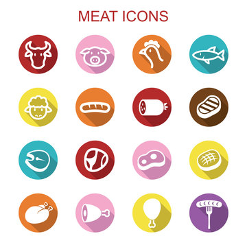 meat long shadow icons