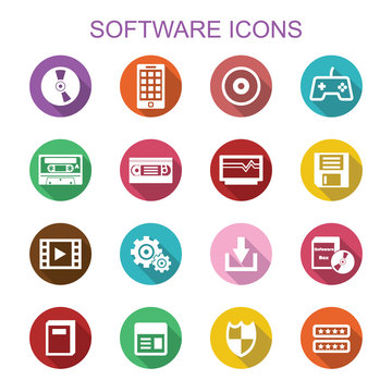 software long shadow icons