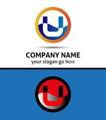 Letter U logo symbol design template elements