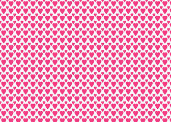 Colorful pink heart pattern background.