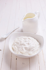 Dairy products -  sour cream, milk.
