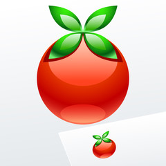 Vector logo with red fruit
