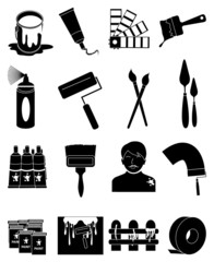 Painting icons set