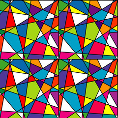Colorful mosaic, seamless with geometrical shapes