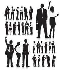 Business People Silhouette Collection Teamwork Concept