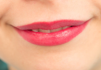 Fototapeta premium female lips. close-up