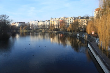 Naklejka premium Blick von der Lessingbrücke in Berlin-Moabit