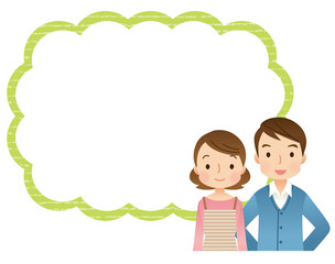 若い夫婦　コピースペース