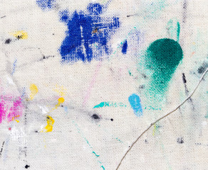 stains from colored paint on fabric