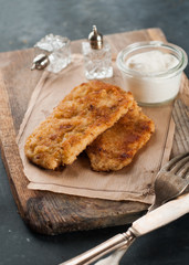 Chicken or pork schnitze