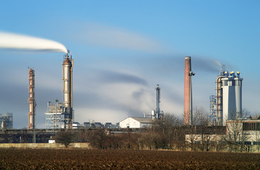 Fototapeta na wymiar Factory with air pollution