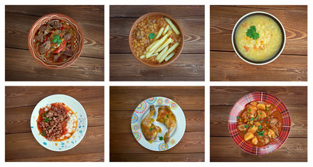 Food set oriental cuisine.