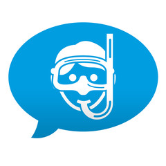 Etiqueta tipo app comentario buceador