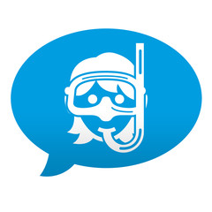 Etiqueta tipo app comentario buceadora