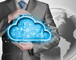 Cloud computing touchscreen interface